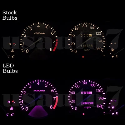 Dash Instrument Cluster Gauge PINK LED LIGHT BULB KIT Fit 94-97 Honda Accord NEW Foto 1 de 4