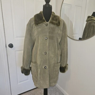 Chaqueta de cuero vintage Daniel Basso nueva con etiquetas talla grande para mujer Foto 1 de 4