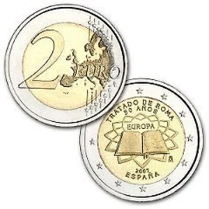 *GUTSE* 2 EUROS 2007, *50 ANIVERSARIO DEL TRATADO DE ROMA*, SIN CIRCULAR. - Imagen 1 de 1