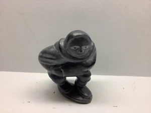 Allie Kanayuk Canadian Eskimo Sculpture “Man Carrying Fish” 1983 - Picture 1 of 8