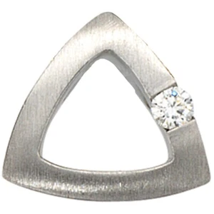 Ketten-Anhänger 950er Platin 1 Diamant Brillant Platinanhänger mattiert neu - Bild 1 von 3
