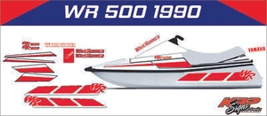 YAMAHA WAVERUNNER WR 500 1990 Graphics / Decal / Sticker Kit CUSTOM RED - Picture 1 of 1