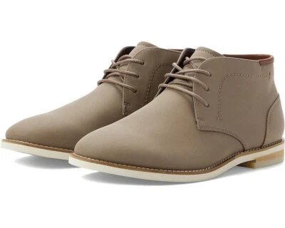 Calvin Klein 男式 Alory 2 Chukka 系带靴灰褐色/米色 10 码全新 — 第 1/4 张图片