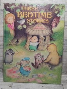 Vintage großes goldenes Buch drei Schlafenszeitgeschichten Buchkunst von Garth Williams 1976 - Bild 1 von 8