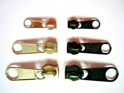 3+3 Zipper ~Reparatur Reißverschluss Ersatz ZUBEHÖR Metall ~ Schwarz & Silber M2 - Bild 1 von 2