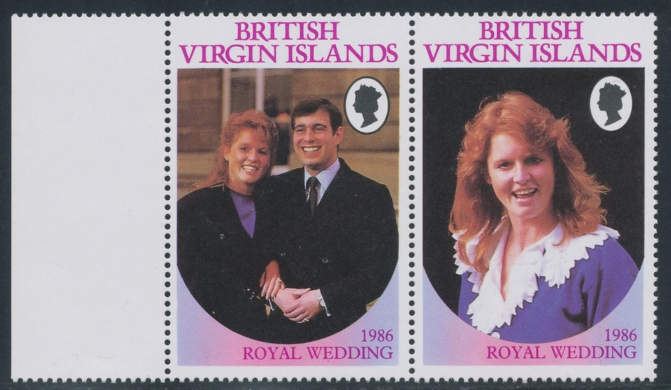 BRITISH VIRGIN ISLANDS 1986 wedding of Prince Andrew & Sarah Ferguson VARIETIES - Image 1 of 1