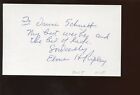 Elmer H Ripley Basketball Hall Of Famer Autographed Index Card Hologram