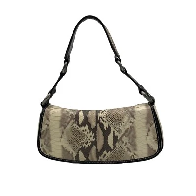 Bolso de hombro Tommy Bahama crema y negro serpiente en relieve Foto 1 de 4