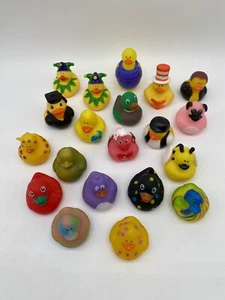 Lot of 20 Oriental Trading Rubber Ducks Small Duckies Various Themes Jeepin' Car - Picture 1 of 10