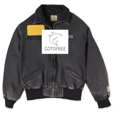 GOTOFREE PATCHWORK JACKET EMBROIDERY PAINTED COTTON VINTAGE WORKWEAR ZIP COAT - Image 1 of 4