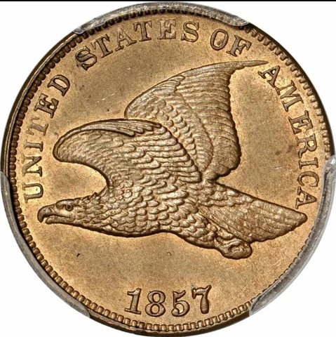 1857 S.2 Obverse Of 1856, PCGS MS64 CAC And Eagle Eye Seal - Undergraded - RARE Cover