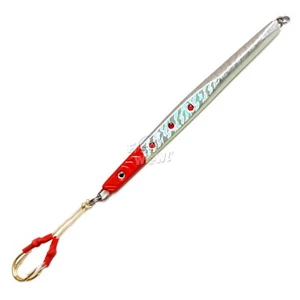 Fish WOW! 200g Fishing Speed Jig vertical bait 7oz Trolling Lure Red Silver NEW - Picture 1 of 4