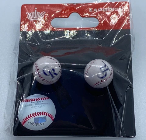 Colorado Rockies MLB Earrings Official Baseball Stud New Cover