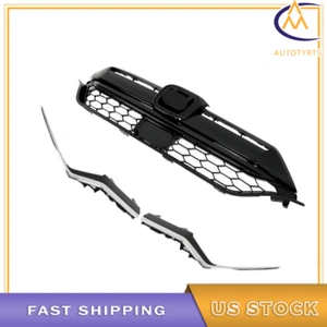 Plastic Front Bumper Grille&Chrome Trim Grill For 20-22 Honda CR-V 71121TLAA60 - Foto 1 di 14