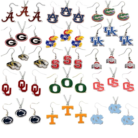 necklace & earring set charm dangle pendant NCAA PICK YOUR TEAM Cover