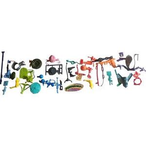 Vintage RARE TMNT 46 PCS Teenage Mutant Ninja Turtles 80 90's Action Accessory  - Picture 1 of 5