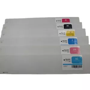 Full Compatible 440 Ml Ink Cartridges For Roland Esl3-4 Esl3 Eco Sol Max Printer - Picture 1 of 3