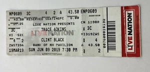 Vintage Concert Ticket Trace Akins And Clint Back 2019 Music Memorabilia - Picture 1 of 3