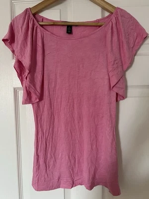 Lauren Ralph Lauren Women's Pink Top Bell Sleeve Viscose Small - Image 1 of 4