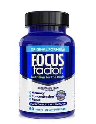 FOCUS Factor Salud Cerebral Vitaminas Suplemento Dietético Memoria 60 Tabs 7/2028 Foto 1 de 4