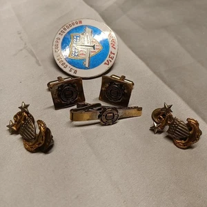 Uscg Vanguard 154 E-9 MCPO Schulter Pins mit Uscg Krawattennadel, Manschettenknöpfe und... - Bild 1 von 11