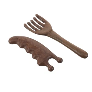 2 Pcs Sandelholz-Massage Kamm Haarkamm Aus Zur Reinigung Der Kopfhaut - Bild 1 von 12
