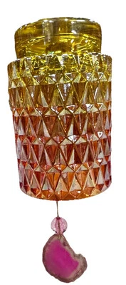 Carillón de viento de vidrio de hoja perenne nuevo Foto 1 de 2