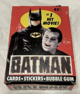 1989 Topps Batman Series 1 Cards Stickers Bubble Gum in Box 36 Ct. Full Box - Picture 1 of 5
