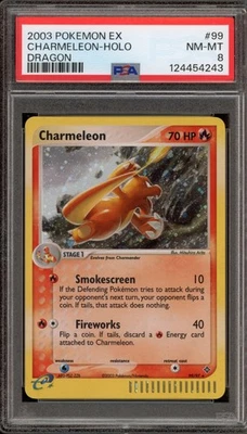 Pokemon Charmeleon EX Dragon Holo Rare #99 PSA 8 - Image 1 of 2