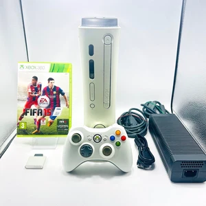 CONSOLE XBOX 360 BIANCA  ELITE 120GB 💎 COMPLETA DI PAD MEMORY + GIOCO OTTIMA 🎁 - Foto 1 di 10