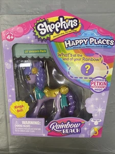 Shopkins Happy Places Rainbow Beach Ringa Bell Lil Unicorn Pack  Moose Brand New - Picture 1 of 6