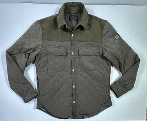Scotch & Soda gesteppte Hemdjacke XXL olivgrün Wollmischung Passe Druckknopfleiste - Bild 1 von 7