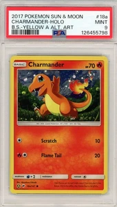 2017 Pokemon Burning Shadows Charmander Holo 18a PSA 9 Mint General Mills A - Bild 1 von 1