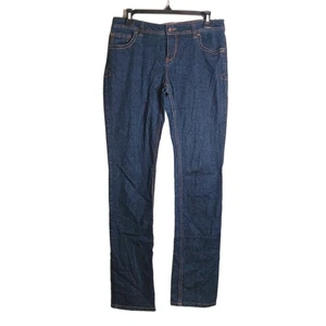 So Slim Straight Jeans Junior 11 Dark Wash Mid Rise Western bestickt Stretch - Bild 1 von 4