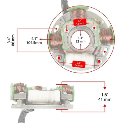Complete Stator fits Polaris Scrambler 250 1985-1986 / Cyclone 250X 1987 Magneto - Imagem 1 de 4