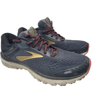 Brooks Adrenaline GTS 18 Mens 8 Black Gold Running Athletic Shoes  - 1102711D068 - Picture 1 of 12