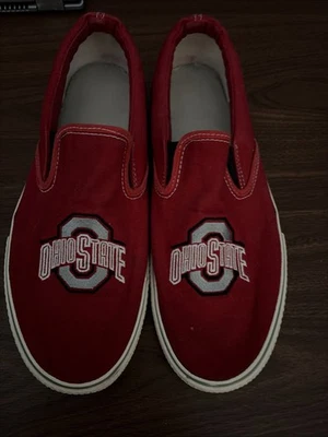 Zapatos sin cordones de lona bordada Ohio State Buckeyes para hombre talla 10” Foto 1 de 4
