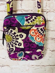 Vera Bradley Mini Hipster Plum Crazy Crossbody Bag - Picture 1 of 14