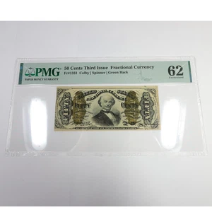 1863 PMG UNC62 United States Fractional Currency 50c Cent Note FR 1331 #57276F - Picture 1 of 3
