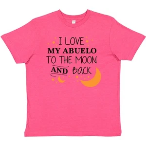 Inktastic I Love My Abuelo To The Moon And Back Youth T-Shirt You Grandpa Granpa - Picture 1 of 2