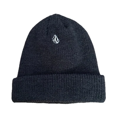 Volcom Full Stone Knit Beanie Embroider Logo Charcoal Heather EUC - Image 1 of 4