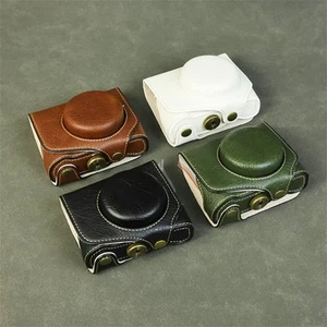 PU-Leder Kameratasche Case Hülle für Canon PowerShot G7 X Mark II III G7X3 G7X2 - Bild 1 von 45