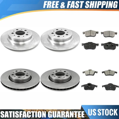 Juego de pastillas de freno y rotores delanteros traseros para Volvo XC70 2007 2006 2005 2004 2003 Foto 1 de 4