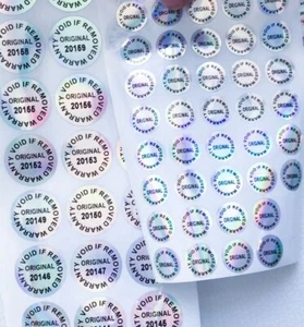 Hologram Warranty Stickers Tamper Proof Labels Security Seal Void Sticker - Picture 1 of 17