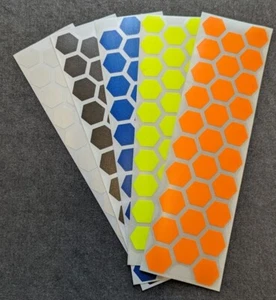 280 MM X 80 MM REFLEKTIERENDE SECHSECK AUFKLEBER - FARBOPTIONEN VERFÜGBAR - Bild 1 von 8