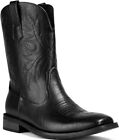 Cowboy Boots For Men - Western Men's Boots With Classic Embroidered, 9 Black
