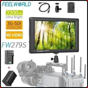 Feelworld FW279S 7'' 2200nit Ultra Bright On Camera Field Monitor 3G-SDI HDMI 1x - Picture 1 of 12