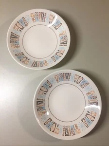 2 Taylor Smith Moderne Coupe Suppenschüssel 7 3/8" MCM Vintage Atomic - Bild 1 von 12