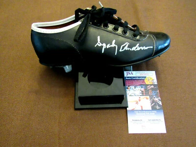 SPARKY ANDERSON CINN REDS TIGERS MANAGER SIGNED AUTO VTG WILSON CLEAT SHOE JSA  - Image 1 of 4