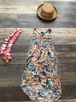 Traje de baño para mujer/junior tropical floral aves melocotón encubierto por Op talla S (3-5) Foto 1 de 4